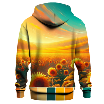 Radiant Sunflower Fields Hoodie