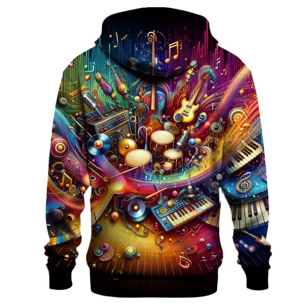 Funky Retro Music Beat Hoodie