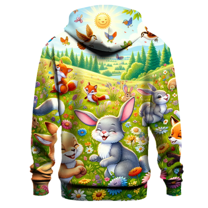 Playful Animal Friends Hoodie