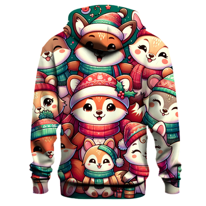 Joyful Christmas Spirit Animals Hoodie