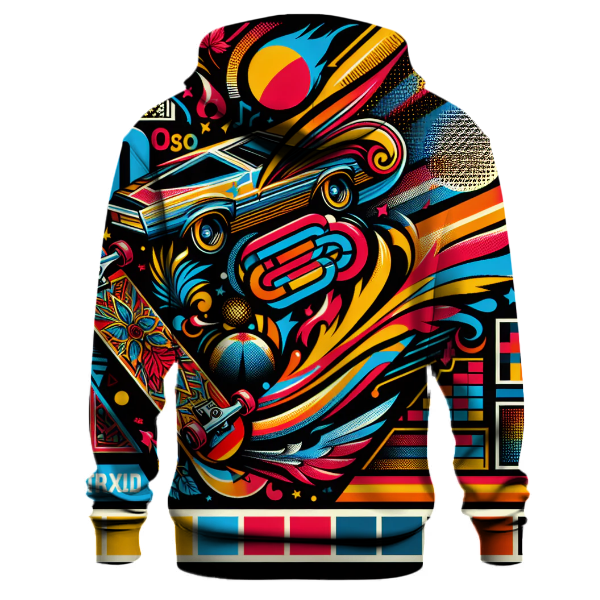 Retro 80s Skateboard Hoodie