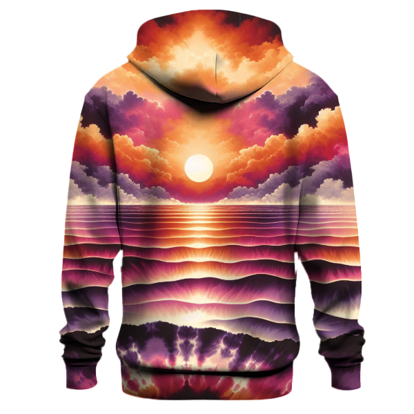 Sunset Wave Cascade Hoodie