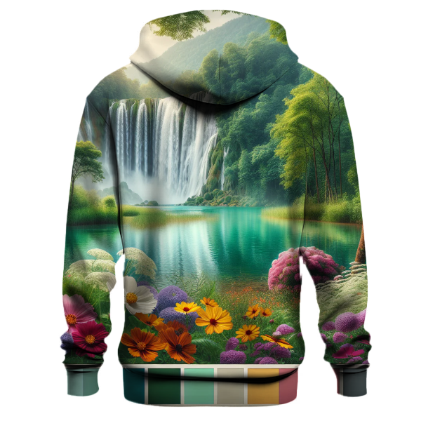 Tranquil Waterfall Escape Hoodie