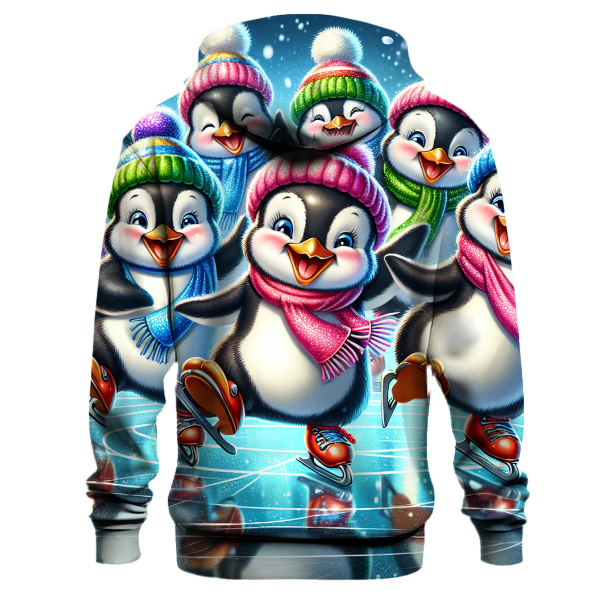 Penguins on Ice Skates Hoodie