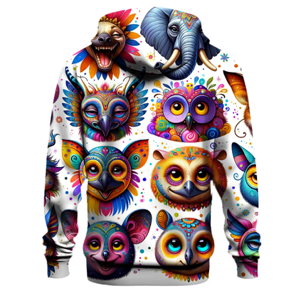 Funky Animal Faces Hoodie