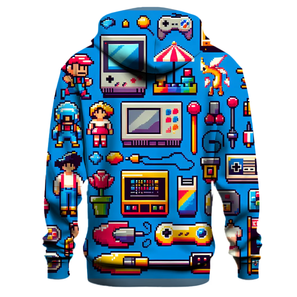 Pixelated Retro Games Hoodie