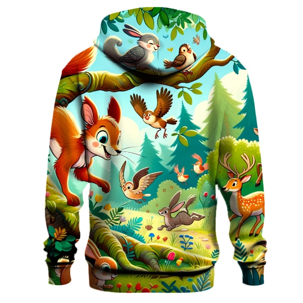 Playful Wildlife Safari Hoodie