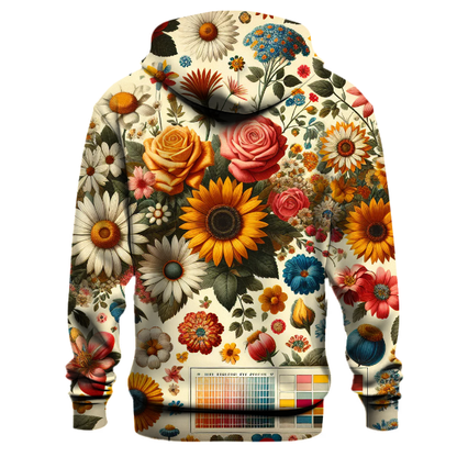 Retro Floral Delight Hoodie