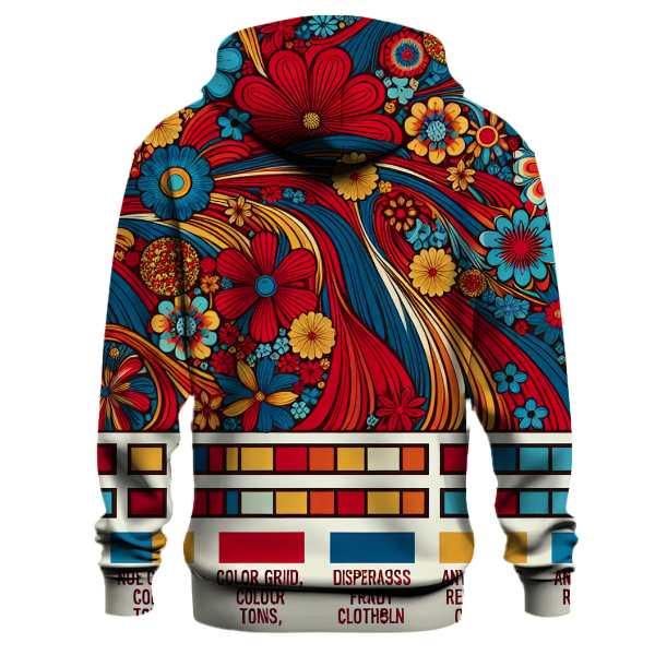 Retro Blossom Pattern Hoodie