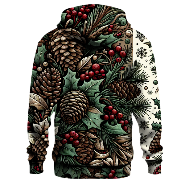 Pinecone and Holly Festivity Hoodie