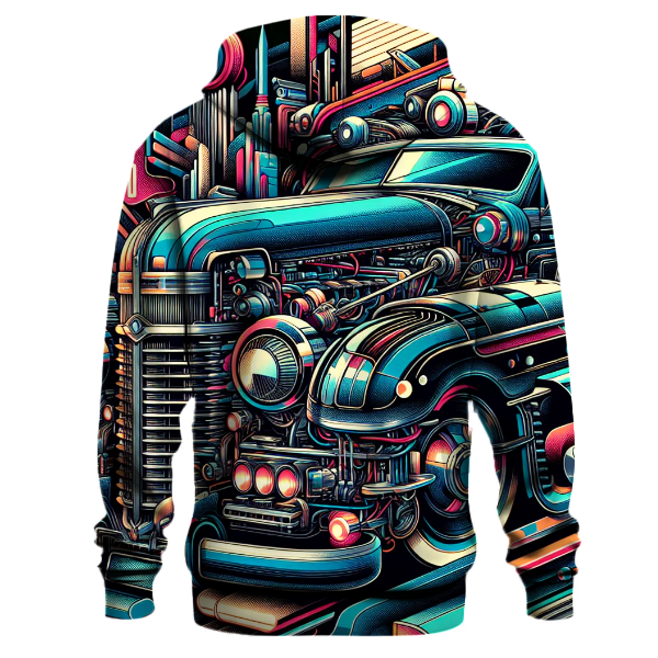 Retro Futuristic Fusion Hoodie