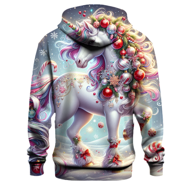 Whimsical Christmas Unicorn Hoodie