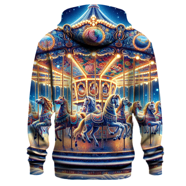 Whimsical Christmas Carousel Hoodie Hoodie Designs