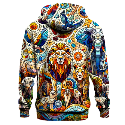 Colorful Animal Mosaic Hoodie