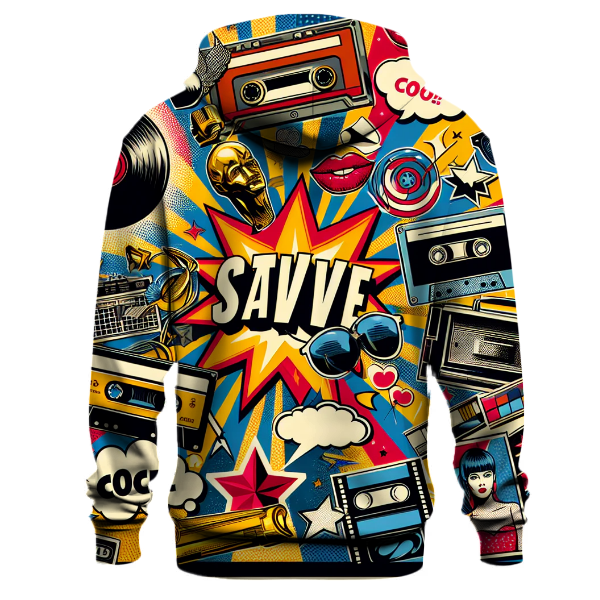 Retro Pop Culture Explosion Hoodie