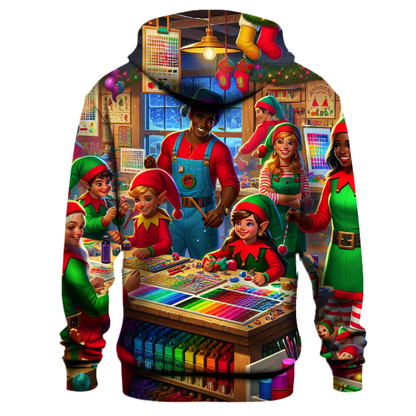 Merry Elves at Play Hoodie