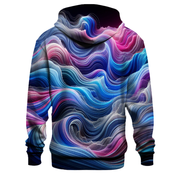 Abstract Electric Tide Hoodie