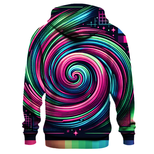 Neon Vortex Swirl Hoodie