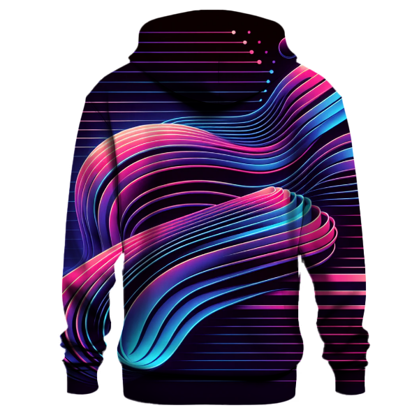 Retro Synthwave Lines Hoodie Pullover Hoodies