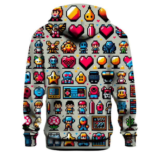 Pixel Power Up Design Hoodie Hoodie Designs