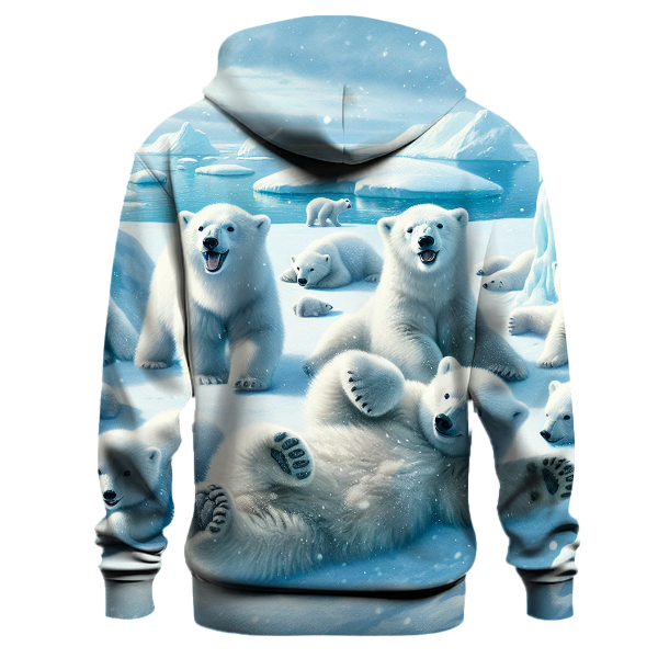 Playful Polar Bear Adventure Hoodie