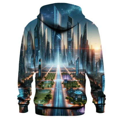 Futuristic Cityscape Hoodie