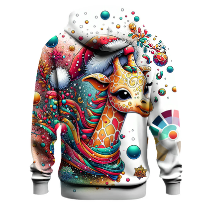 Joyful Holiday Giraffe Hoodie