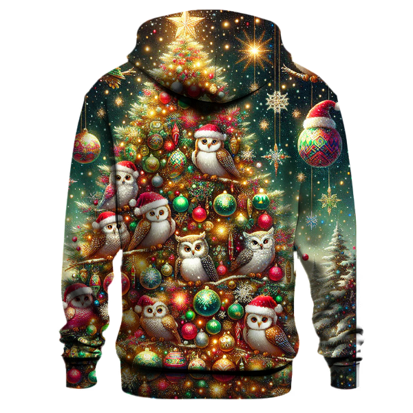 Christmas Owls on a Tree Hoodie