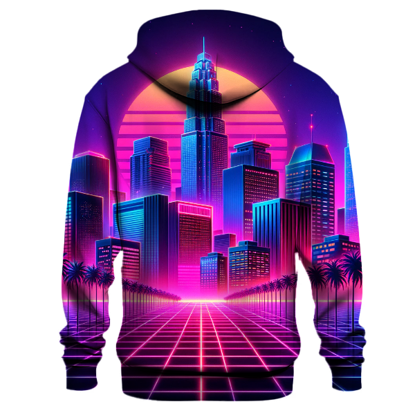 Retro Synthwave Cityscape Hoodie