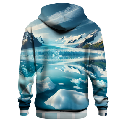 Majestic Glacier Reflections Hoodie