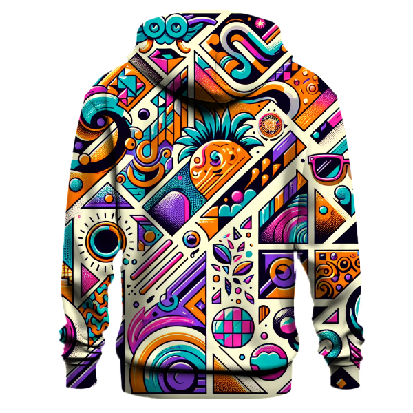 Playful 80s Patterns Hoodie