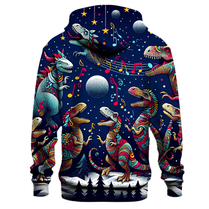 Festive Christmas Dinosaurs Caroling Hoodie