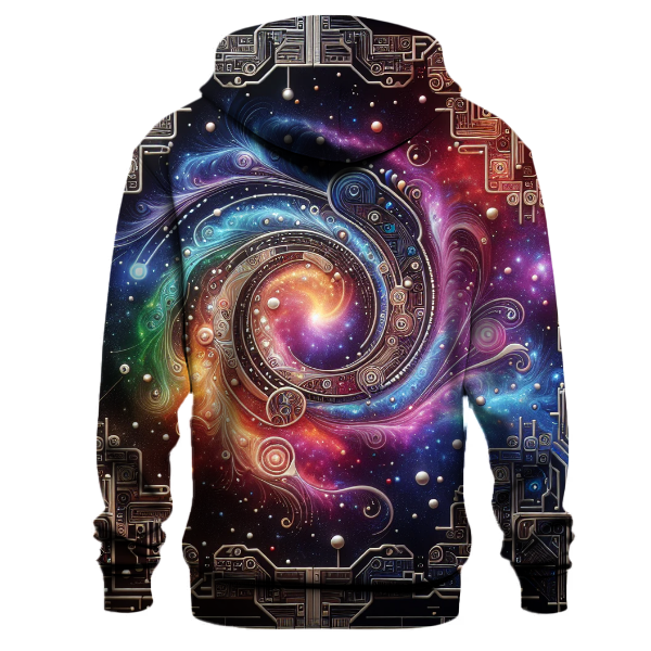 Futuristic Galaxy Circuit Hoodie