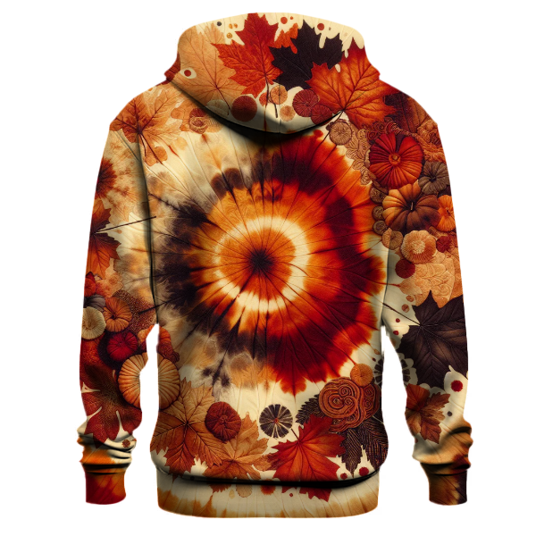 Rustic Autumn Tie-Dye Hoodie