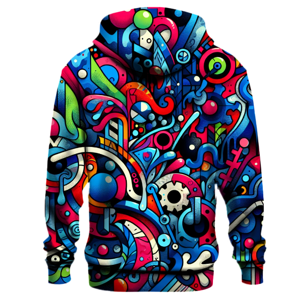 Vibrant Retro Graffiti Hoodie