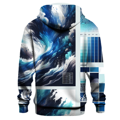 Cobalt Waves Tie-dye Design Hoodie