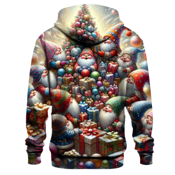 Cute Christmas Gnomes with Gifts Hoodie