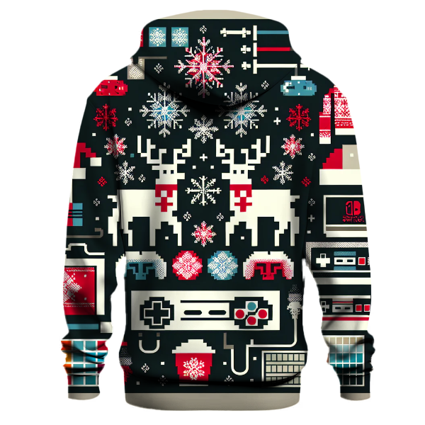 Retro Christmas Arcade Joy Hoodie