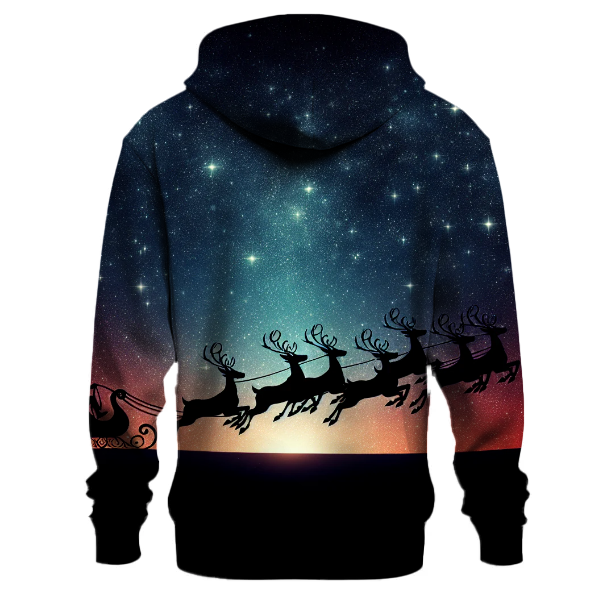 Santa's Sleigh Silhouette Hoodie