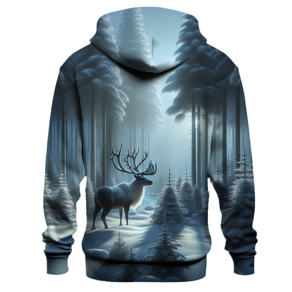 Reindeer Snowy Night Hoodie