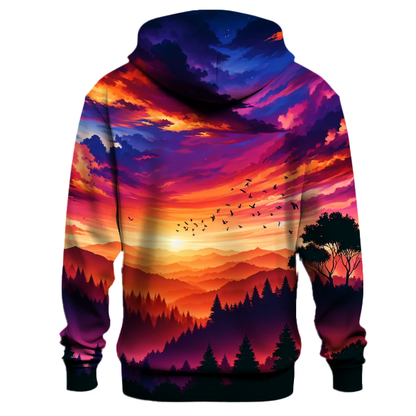 Vibrant Sunset Silhouettes Hoodie