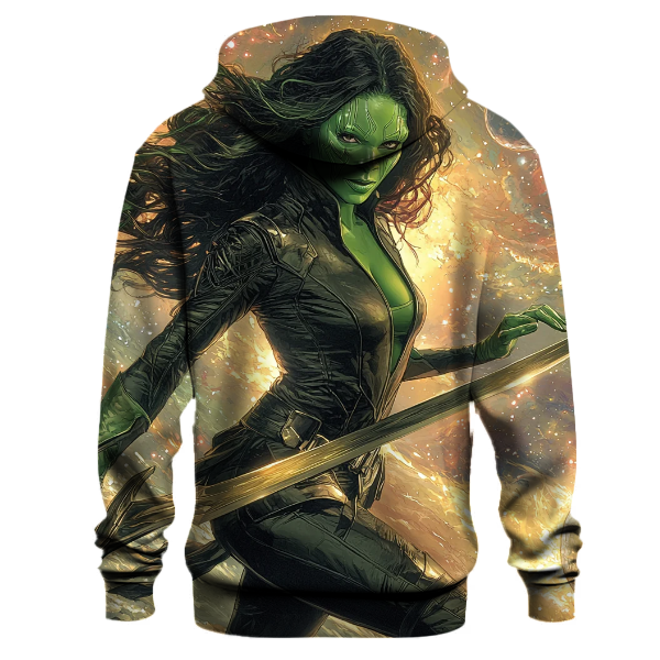 Zoe Saldana Guardians of the Galaxy's Green Warrior Hoodie