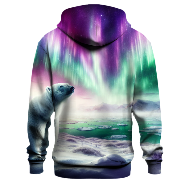 Arctic Aurora Polar Bear Hoodie