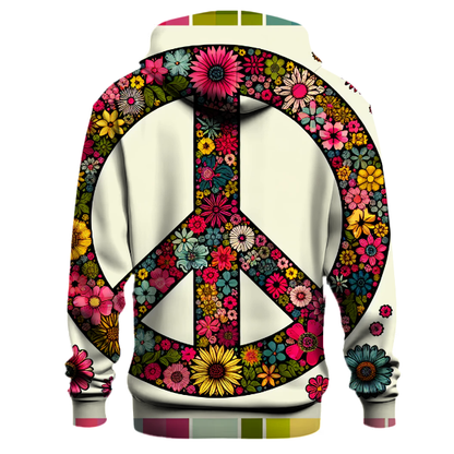 Flower Power Peace Sign Hoodie