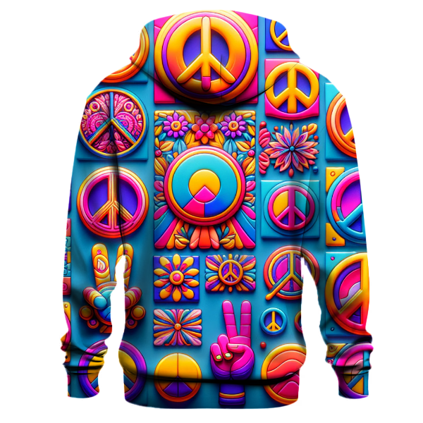 Colorful Peace Signs Hoodie