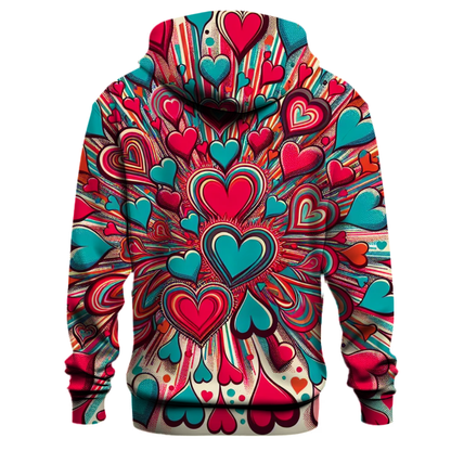 Lively Heart Patterns Hoodie Zip-up Hoodies