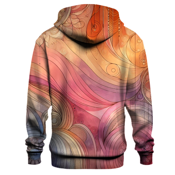 Vintage Sunset Blush Hoodie