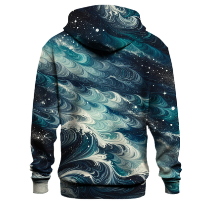 Starlit Voyage Tie-dye Design Hoodie Embroidered Hoodies