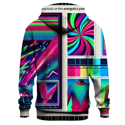 Bold Electric Patterns Hoodie