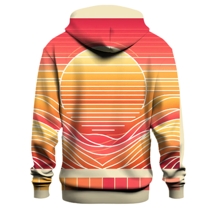 Sunset Glow Waves Hoodie